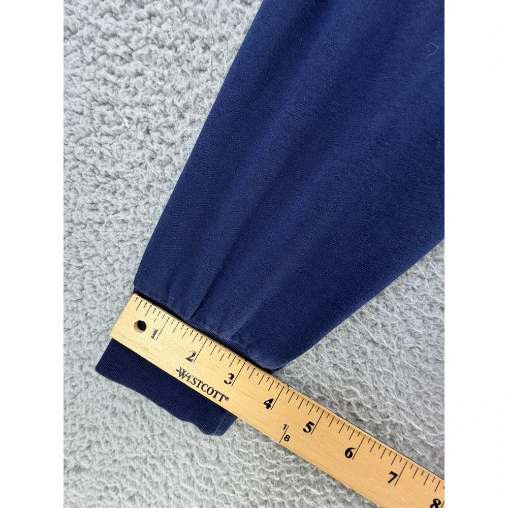 Polo Ralph Lauren Mens Large Long Sleeve Polo Shirt  Blue Classic Fit Flesh Pony
